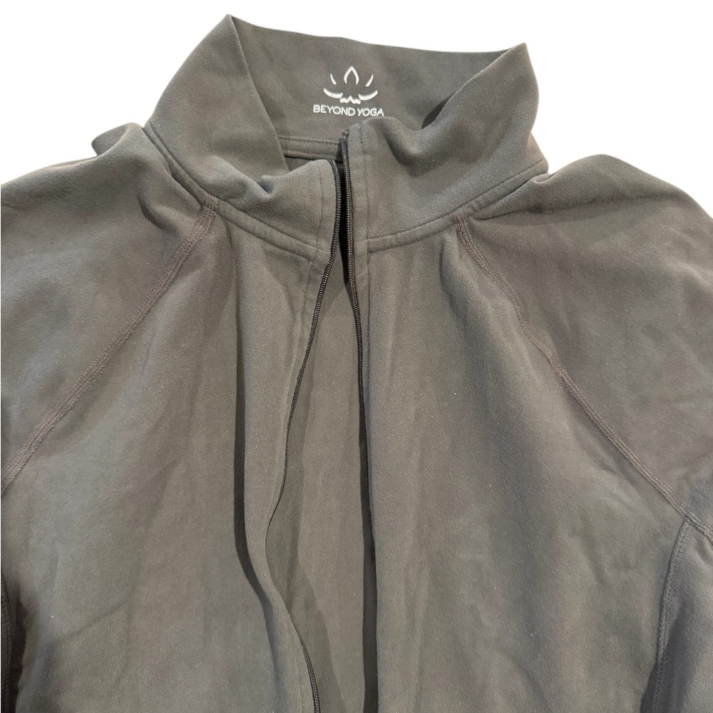 Beyond Yoga Charcoal Gray Jacket & Yoga Pants Set SO5076 - Picture 4 of 8